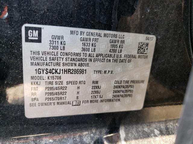 Photo 10 from auction – 2017 CADILLAC ESCALADE P with VIN 1GYS4CKJ1HR286981