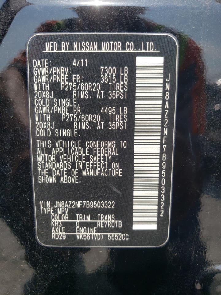 Photo 10 from auction – 2011 INFINITI QX56 with VIN JN8AZ2NF7B9503322