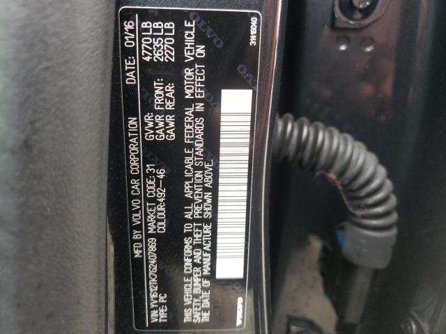 Photo 10 from auction – 2016 VOLVO S60 PREMIE with VIN YV1612TK7G2407869