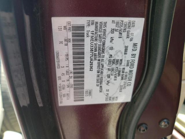 صورة رقم 10 من المزاد - 2007 FORD EXPLORER S مع VIN 1FMEU33877UA29362