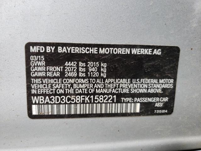 Photo 10 from auction – 2015 BMW 328 D with VIN WBA3D3C58FK158221