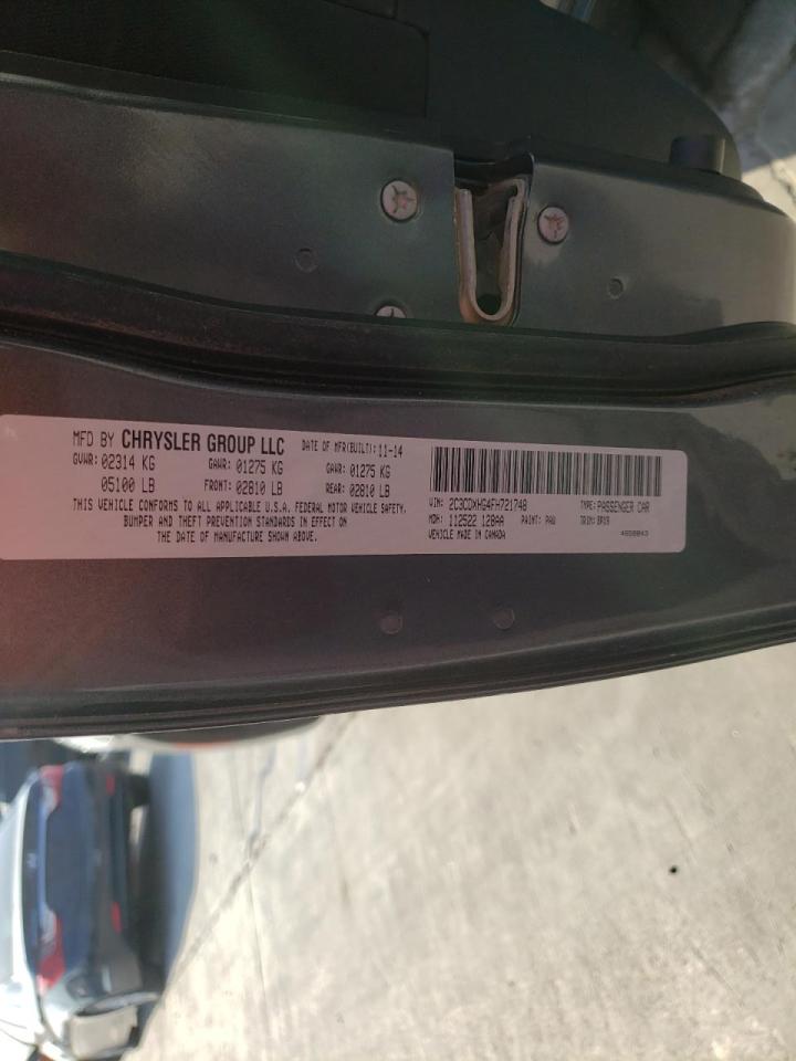 Photo 10 from auction – 2015 DODGE CHARGER SX with VIN 2C3CDXHG4FH721748
