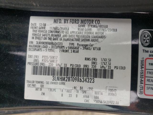 Photo 10 from auction – 2009 LINCOLN MKZ with VIN 3LNHM28T09R634323