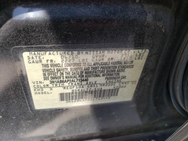 Photo 10 from auction – 2010 NISSAN SENTRA with VIN 3N1AB6AP2AL713440