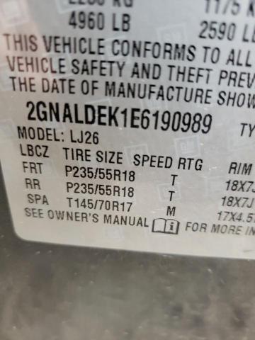 Photo 10 from auction – 2014 CHEVROLET EQUINOX LT with VIN 2GNALDEK1E6190989