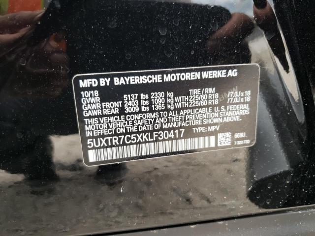 Photo 10 from auction – 2019 BMW X3 SDRIVE3 with VIN 5UXTR7C5XKLF30417