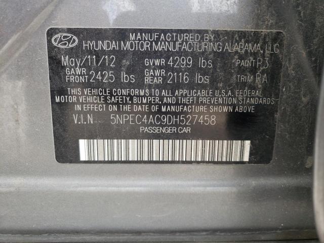 Photo 10 from auction – 2013 HYUNDAI SONATA SE with VIN 5NPEC4AC9DH527458