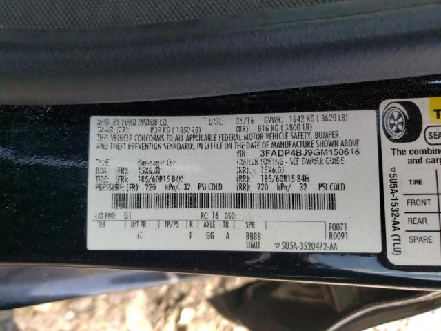 Photo 10 from auction – 2016 FORD FIESTA SE with VIN 3FADP4BJ9GM150616