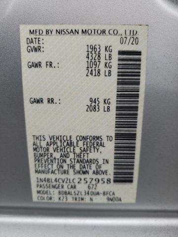Photo 10 from auction – 2020 NISSAN ALTIMA SR with VIN 1N4BL4CV2LC257958