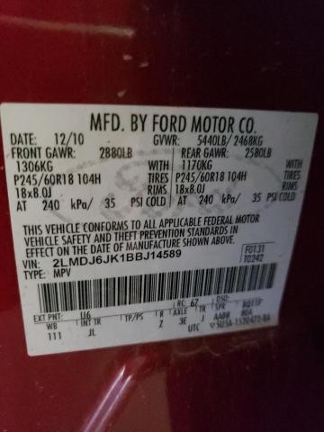 Photo 10 from auction – 2011 LINCOLN MKX with VIN 2LMDJ6JK1BBJ14589
