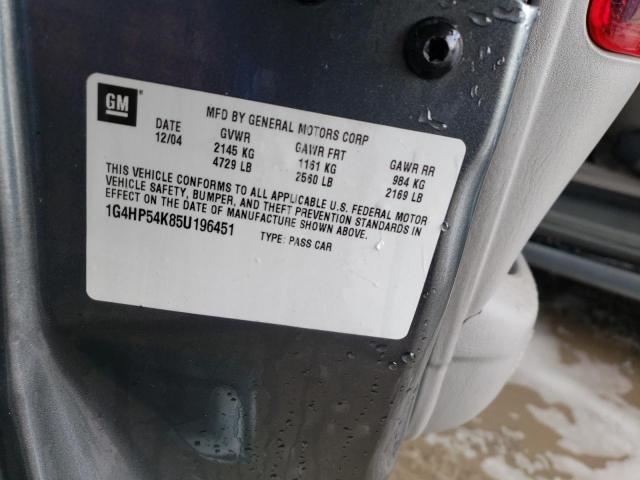 Photo 10 from auction – 2005 BUICK LESABRE CU with VIN 1G4HP54K85U196451