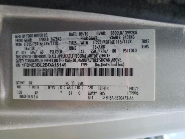 Photo 10 from auction – 2011 FORD ECONOLINE with VIN 1FBNE3BL2BDA16149