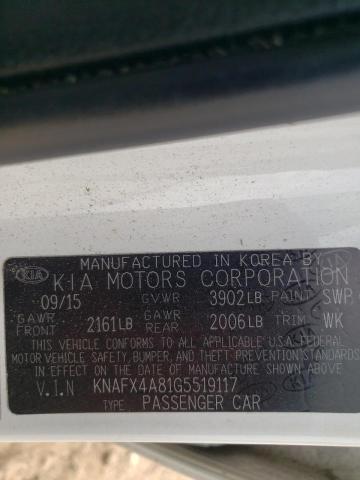 Photo 10 from auction – 2016 KIA FORTE EX with VIN KNAFX4A81G5519117