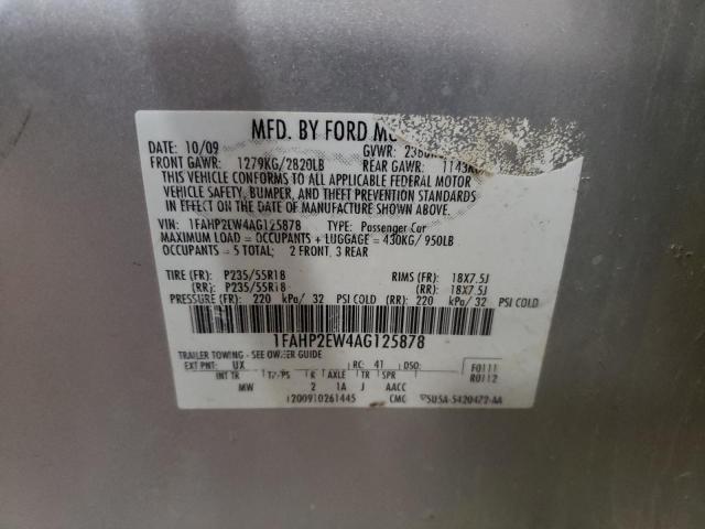 Photo 10 from auction – 2010 FORD TAURUS SEL with VIN 1FAHP2EW4AG125878