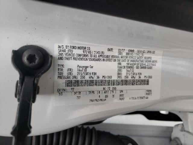 Photo 10 from auction – 2017 FORD FOCUS SE with VIN 1FADP3F25HL237865