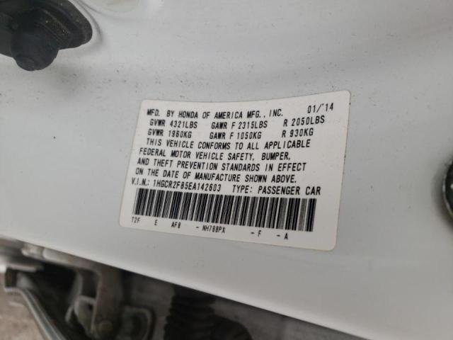Photo 10 from auction – 2014 HONDA ACCORD EXL with VIN 1HGCR2F85EA142603