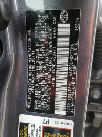 Photo 10 from auction – 2014 TOYOTA CAMRY L with VIN 4T1BF1FK9EU420471