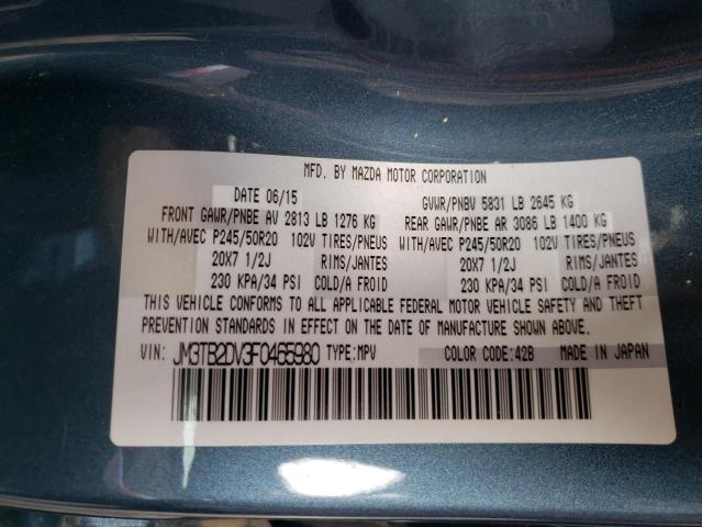 Photo 10 from auction – 2015 MAZDA CX-9 GRAND with VIN JM3TB2DV3F0465980