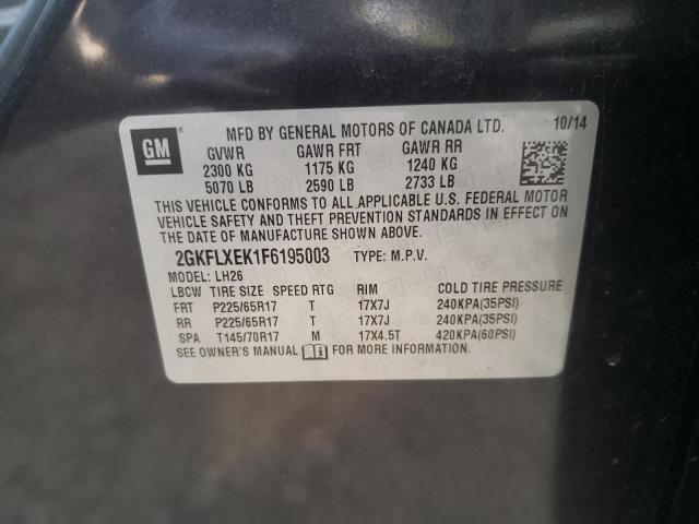 Photo 10 from auction – 2015 GMC TERRAIN SL with VIN 2GKFLXEK1F6195003