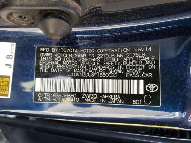 Photo 10 from auction – 2015 TOYOTA PRIUS with VIN JTDKN3DU8F1880022
