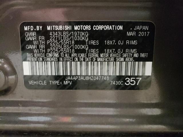 Photo 10 from auction – 2017 MITSUBISHI OUTLANDER with VIN JA4AP3AU8HZ047748