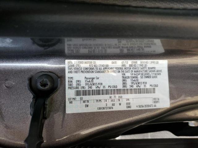 Photo 10 from auction – 2014 FORD FOCUS S with VIN 1FADP3E20EL119395