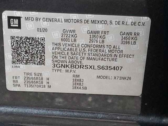 Photo 10 from auction – 2020 CHEVROLET BLAZER 3LT with VIN 3GNKBDRSXLS635407