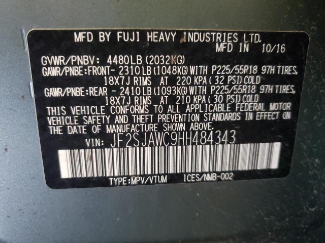 Photo 10 from auction – 2017 SUBARU FORESTER 2 with VIN JF2SJAWC9HH484343