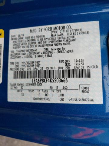 Photo 10 from auction – 2019 FORD MUSTANG GT with VIN 1FA6P8CF4K5203666