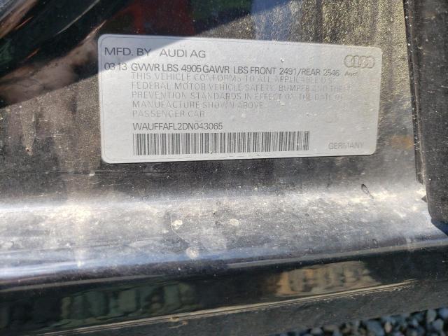 Photo 10 from auction – 2013 AUDI A4 PREMIUM with VIN WAUFFAFL2DN043065