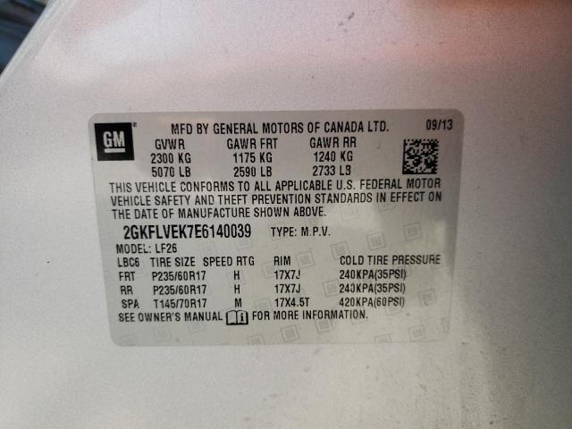 Photo 10 from auction – 2014 GMC TERRAIN SL with VIN 2GKFLVEK7E6140039