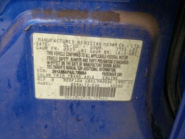 Photo 10 from auction – 2010 NISSAN SENTRA 2.0 with VIN 3N1AB6AP4AL709664