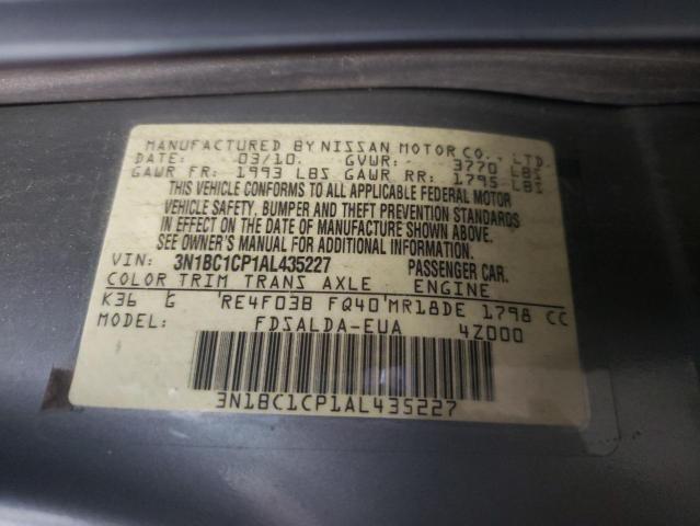 Photo 10 from auction – 2010 NISSAN VERSA S with VIN 3N1BC1CP1AL435227