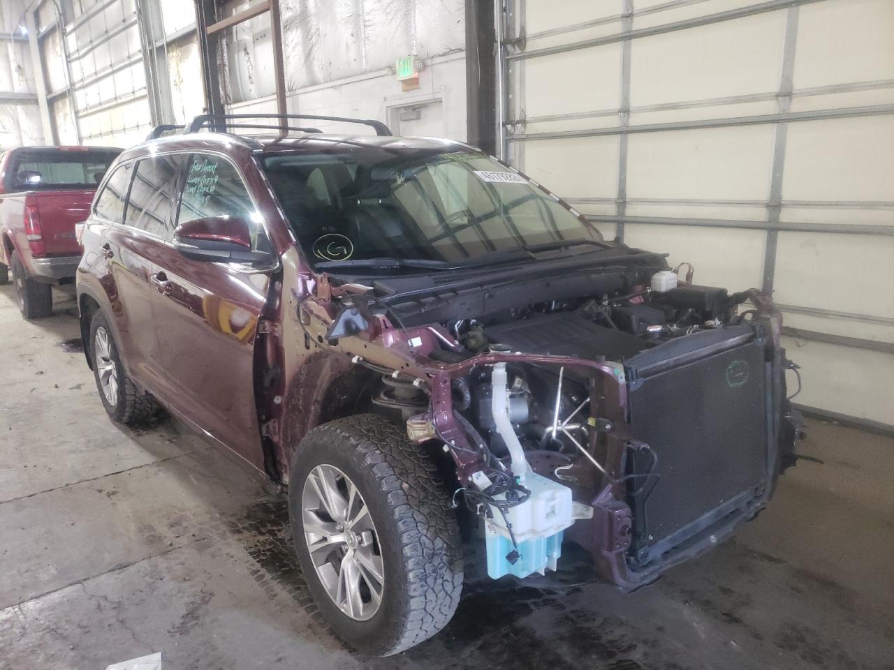 TOYOTA HIGHLANDER 2015 with VIN 5TDJKRFH8FS206253 - Photo from auction