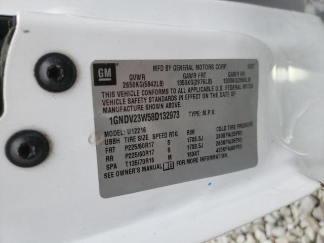 Zdjęcie 10 z aukcji – 2008 CHEVROLET UPLANDER L z VIN 1GNDV23W58D132973