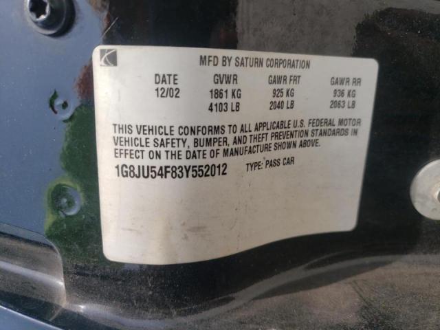 Zdjęcie 10 z aukcji – 2003 SATURN L200 z VIN 1G8JU54F83Y552012