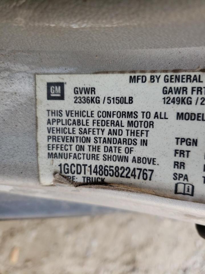 Photo 10 from auction – 2005 CHEVROLET COLORADO with VIN 1GCDT148658224767