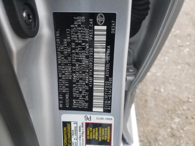 Photo 10 from auction – 2013 TOYOTA CAMRY L with VIN 4T4BF1FK3DR307930