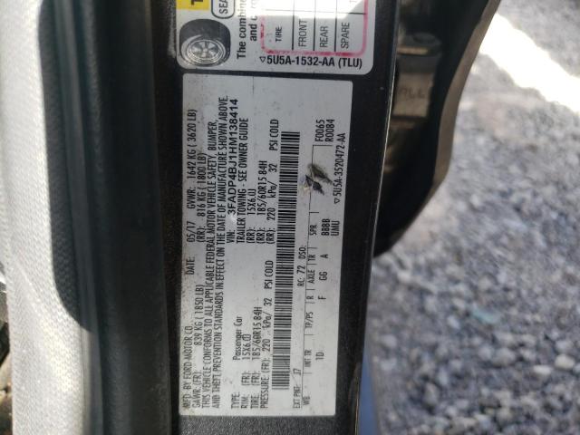 Photo 10 from auction – 2017 FORD FIESTA SE with VIN 3FADP4BJ1HM138414