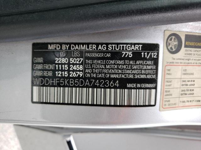 Photo 10 from auction – 2013 MERCEDES-BENZ E 350 with VIN WDDHF5KB5DA742364