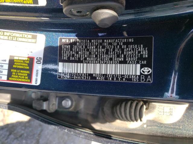 Photo 10 from auction – 2019 TOYOTA COROLLA L with VIN 5YFBURHE0KP908992