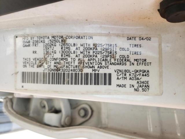 صورة رقم 10 من المزاد - 2002 TOYOTA 4RUNNER SR مع VIN JT3GN86R320248030