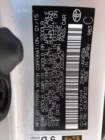 Photo 10 from auction – 2015 TOYOTA PRIUS V with VIN JTDZN3EUXFJ023567