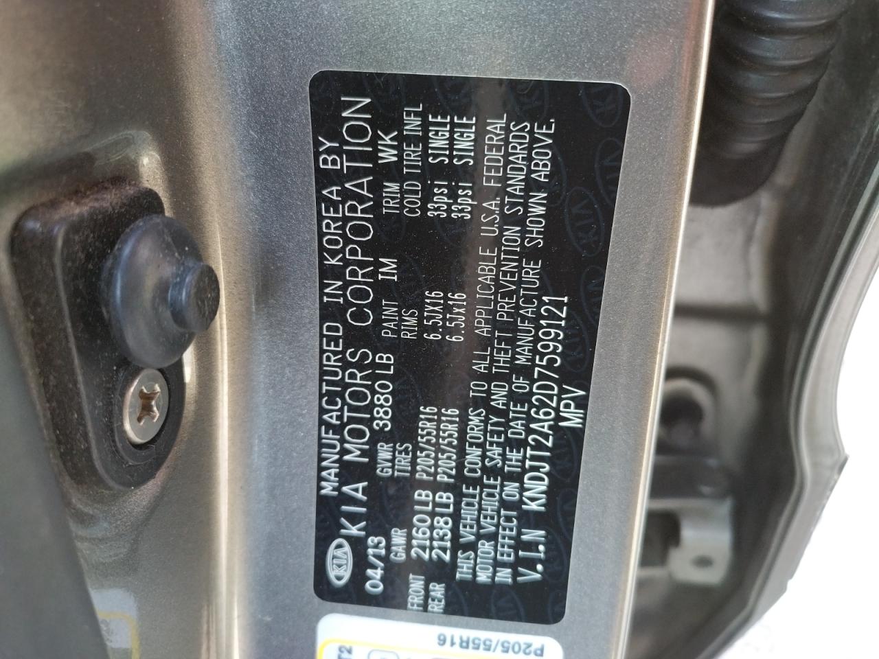 Foto 10 de la subasta – 2013 KIA SOUL + con VIN KNDJT2A62D7599121