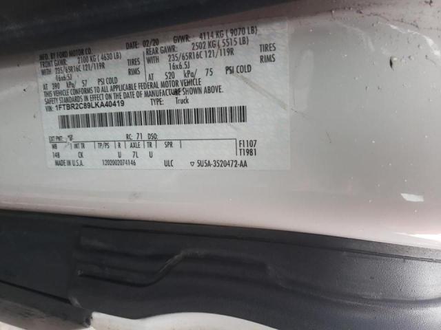 Photo 10 from auction – 2020 FORD TRANSIT T- with VIN 1FTBR2C89LKA40419