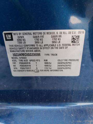 Photo 10 from auction – 2016 CHEVROLET SILVERADO with VIN 3GCUKREC6GG336096