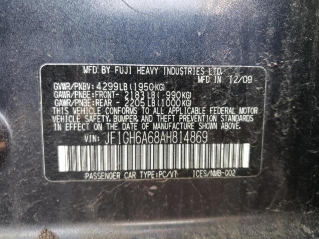 Photo 10 from auction – 2010 SUBARU IMPREZA 2. with VIN JF1GH6A68AH814869
