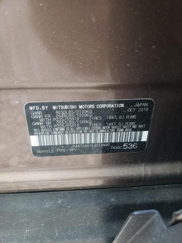 Photo 10 from auction – 2019 MITSUBISHI ECLIPSE CR with VIN JA4AT5AA1KZ019990
