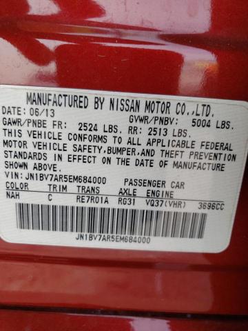 Photo 10 from auction – 2014 INFINITI Q50 BASE with VIN JN1BV7AR5EM684000