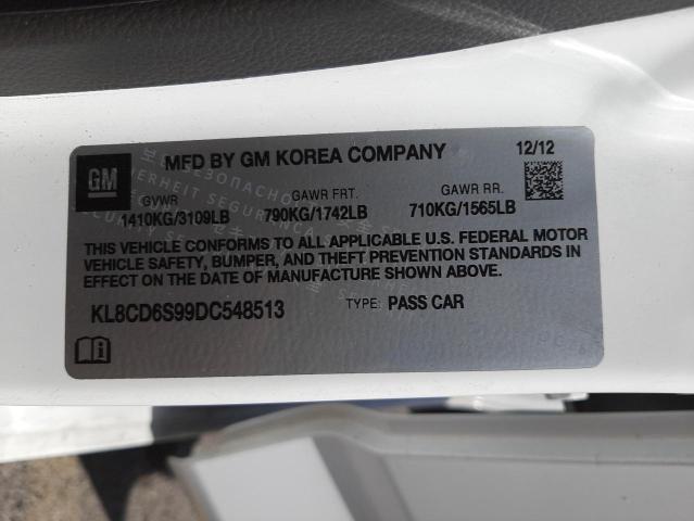 Photo 10 from auction – 2013 CHEVROLET SPARK 1LT with VIN KL8CD6S99DC548513